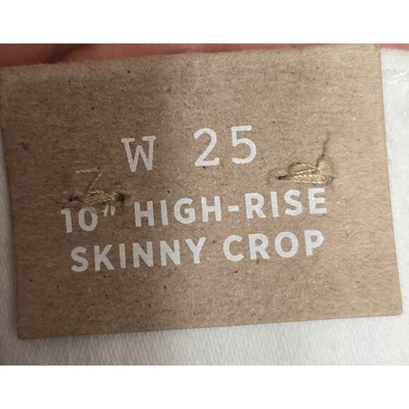 Madewell 10" High-Rise Skinny Crop Pant White Size 25 - Picture 3 of 7